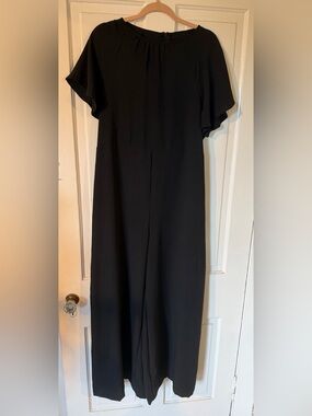 SHEIN NWOT- Black Wide-Leg Flutter Sleeve Belted Jumpsuit -Size XL